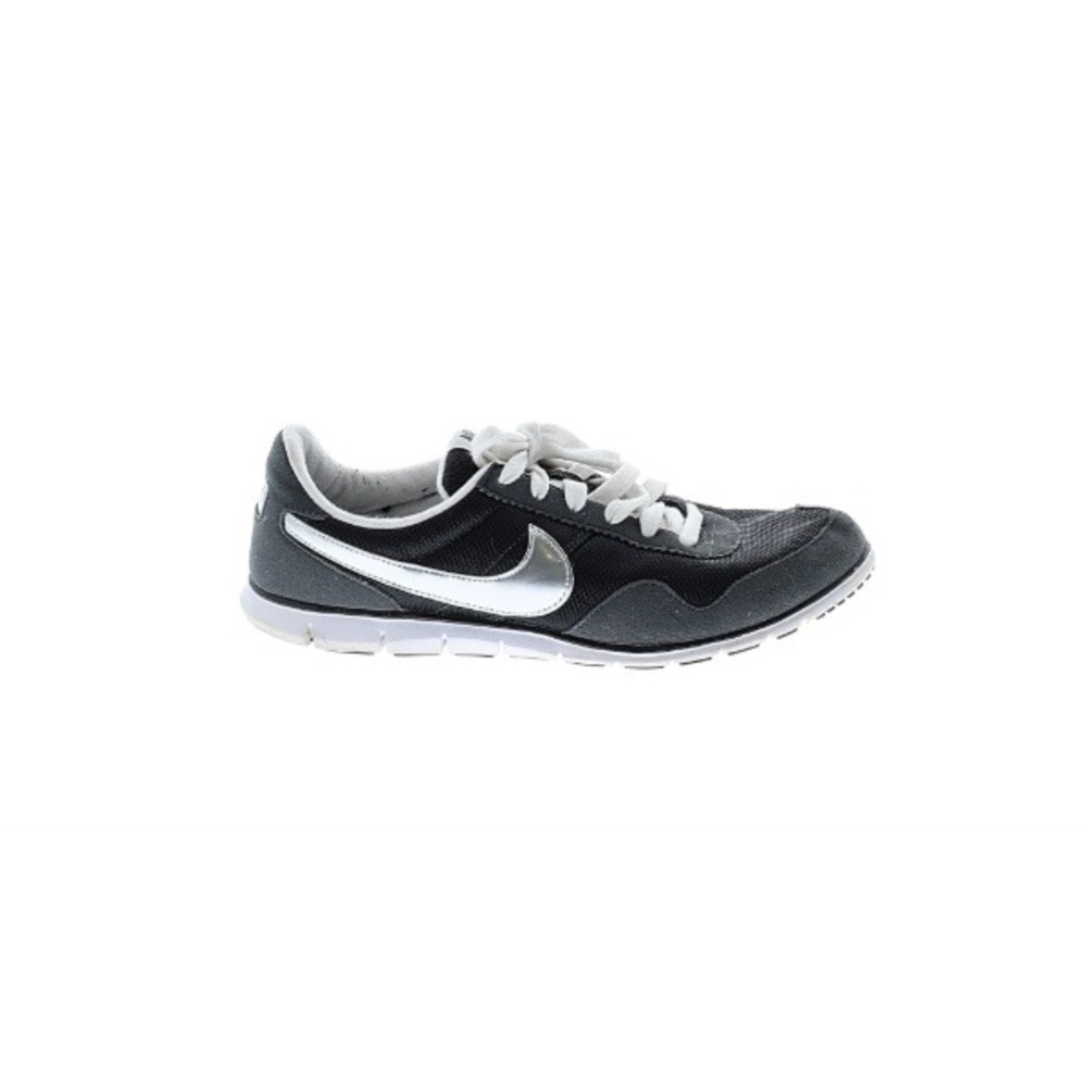 Nike Womens Running Shoes Black Silver Lace Up Athletic Sneakers‎ Size 7. 5